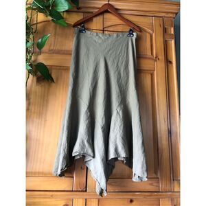 Larry Levine Long Short Linen Blend A-Line Lagenlook SZ 14